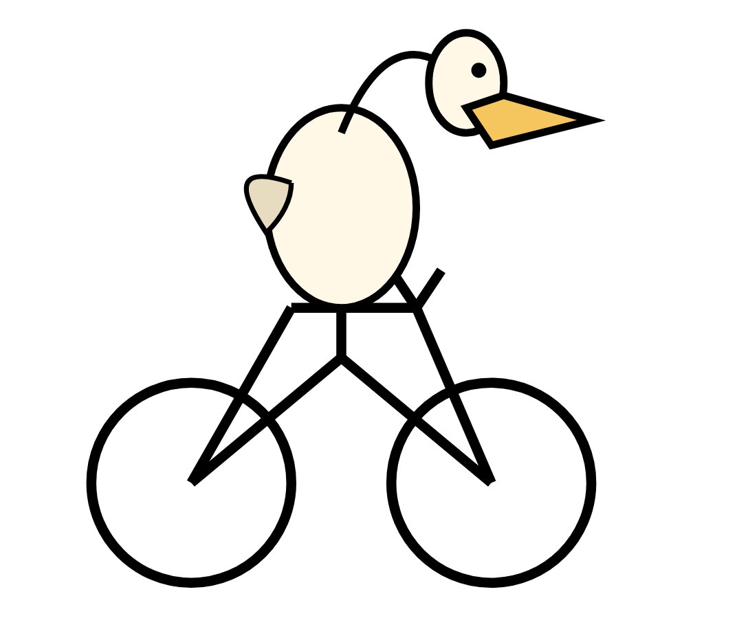 Pelican on a bicycle drawn by GPT-4.5 Orion