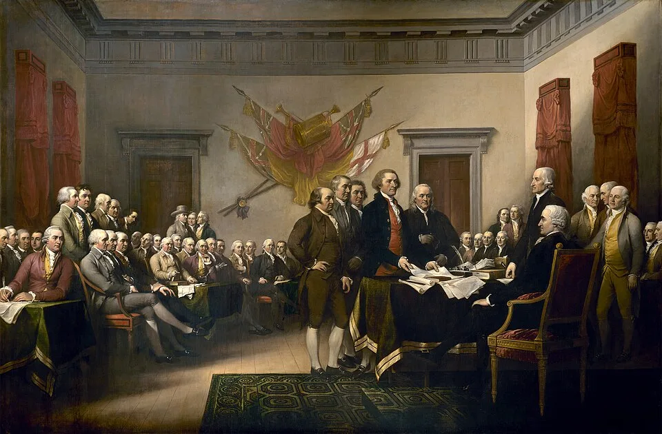 Declaration of Independence painting  – the signing of the document that launched one of the earliest successful anti-colonial wars