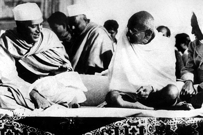 Jawaharlal Nehru and Mahatma Gandhi