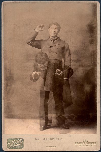 Richard Mansfield as Jekyll and Hyde, photographed by Henry Van der Weyde, about 1895