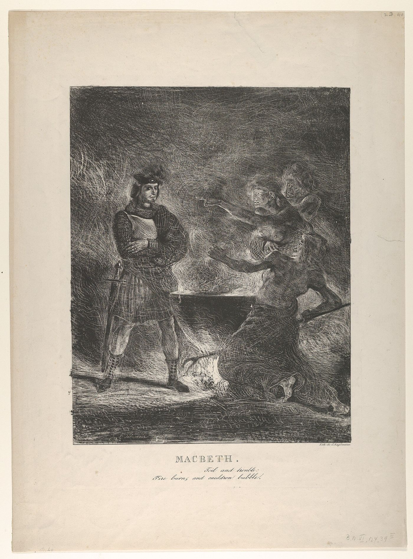 Macbeth consulting the witches