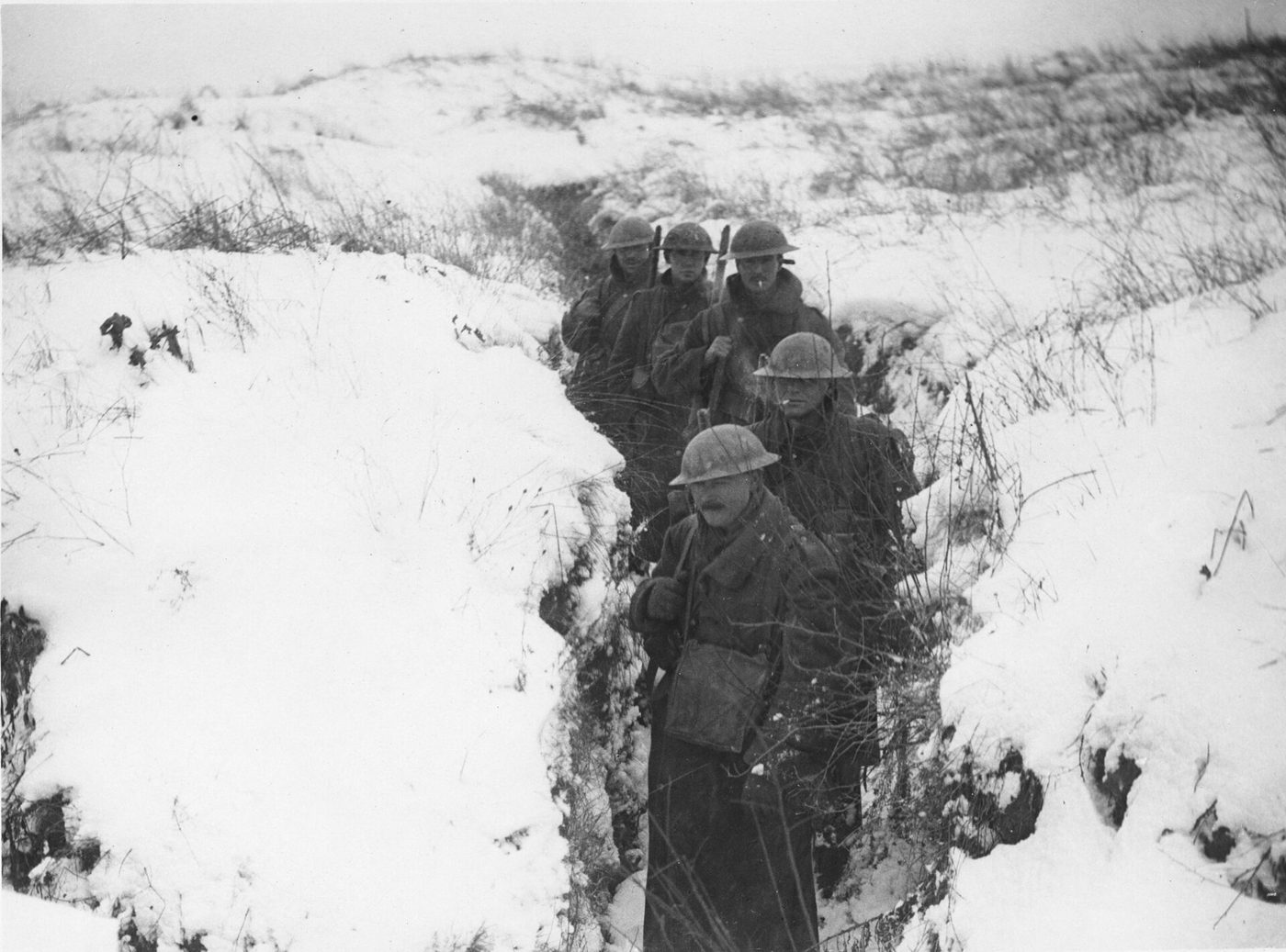 Snow at the front, 1918