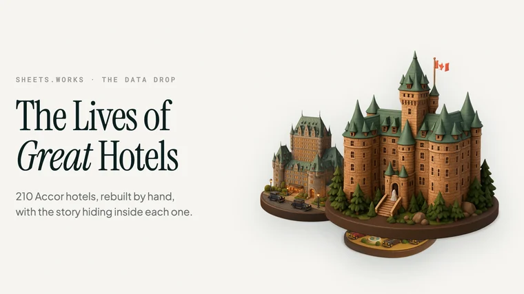 210 grand hotels rebuilt in clay 3D