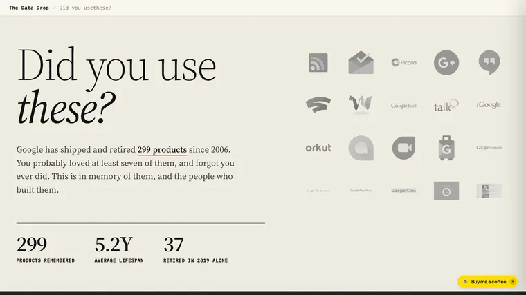 299 Google Products We Remember