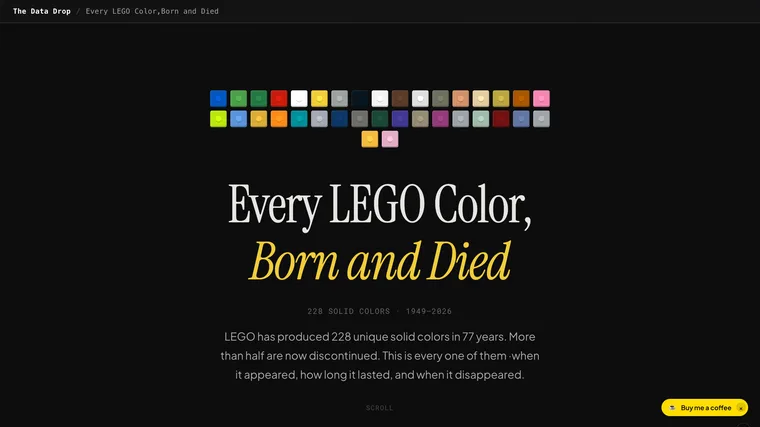 Every LEGO Color, Born and Died