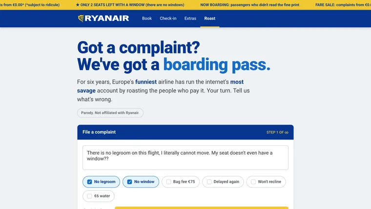 Ryanair's Roast