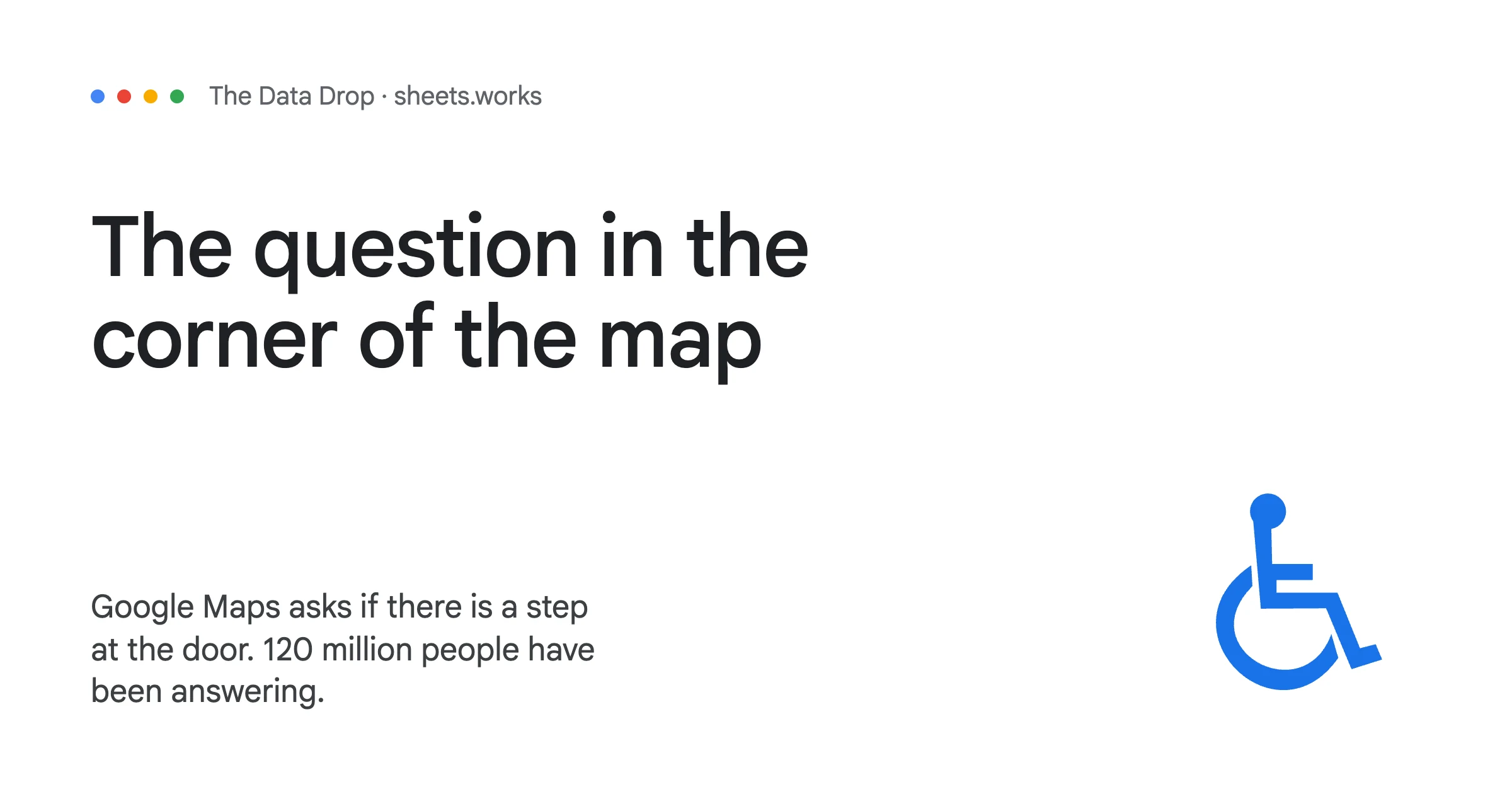 The question in the corner of the map