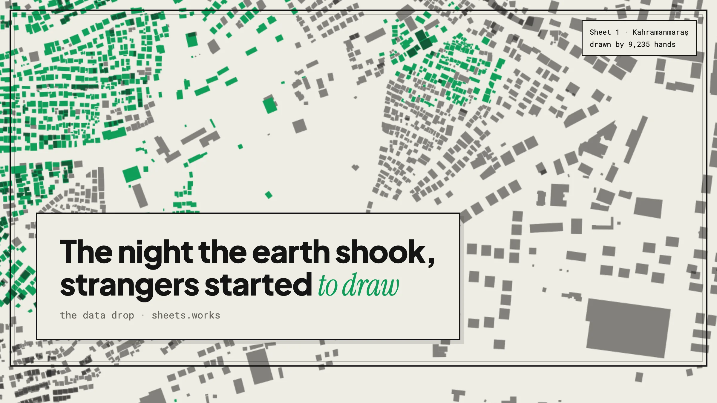 The night the earth shook, strangers started to draw