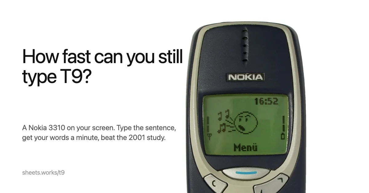 How fast can you still type T9?