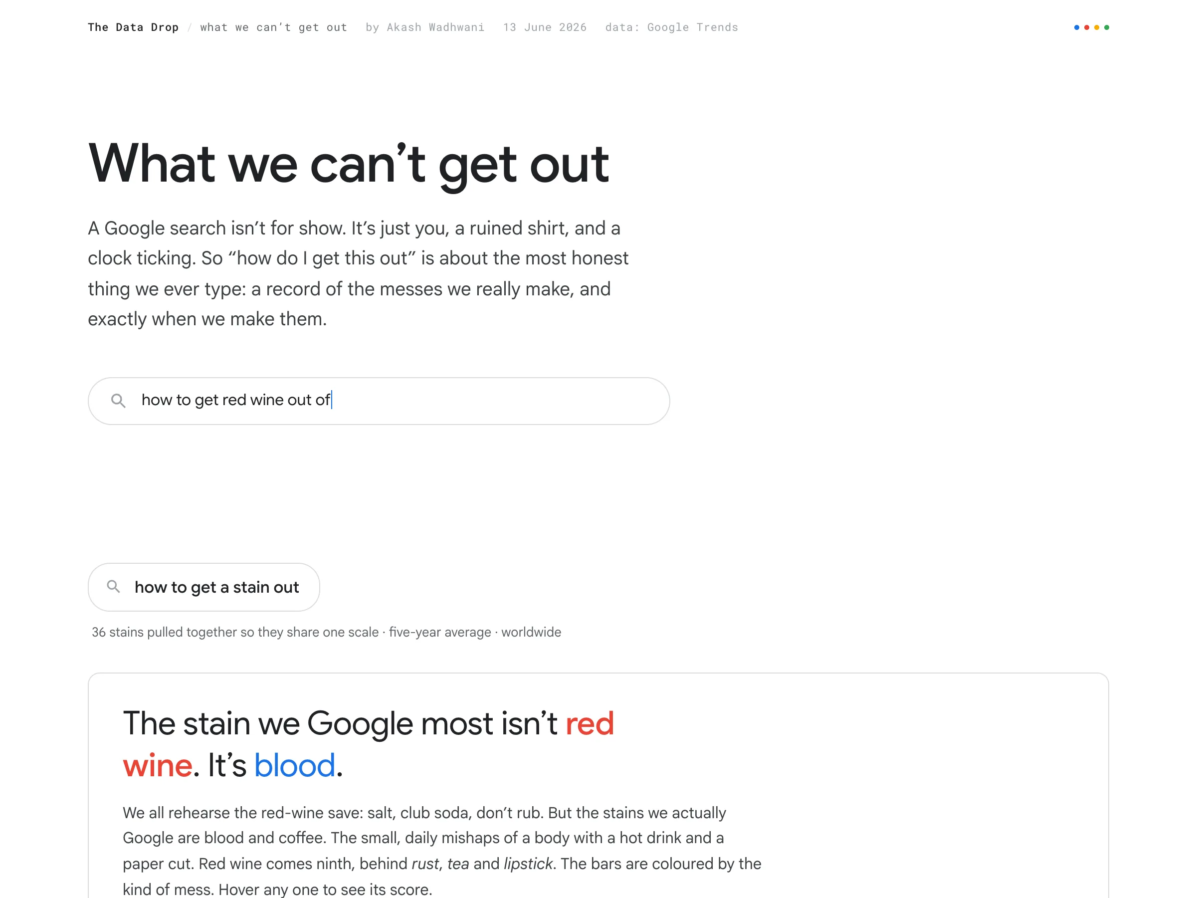 What we can't get out