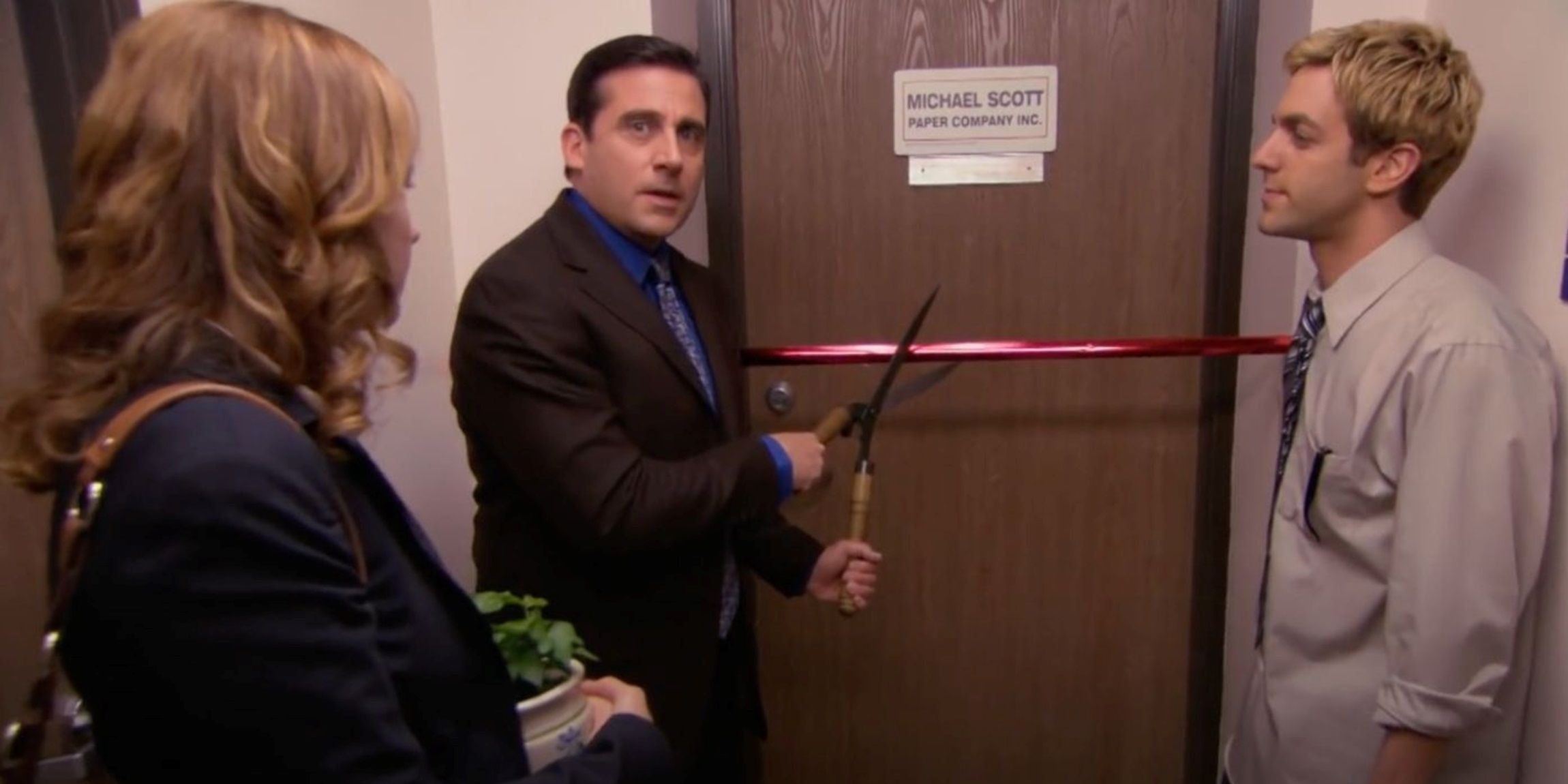Michael, Pam, and Ryan at the Michael Scott Paper Company
