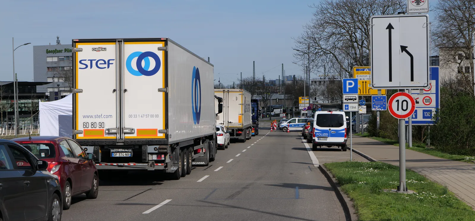 The Europe bridge between Strasbourg and Kehl, 16 March 2020