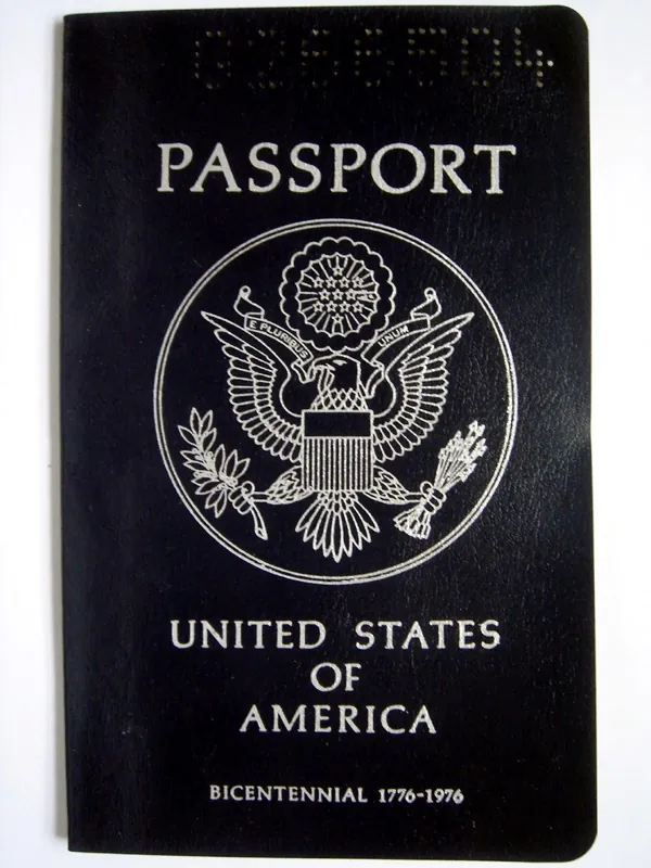 United States passport issued in 1976
