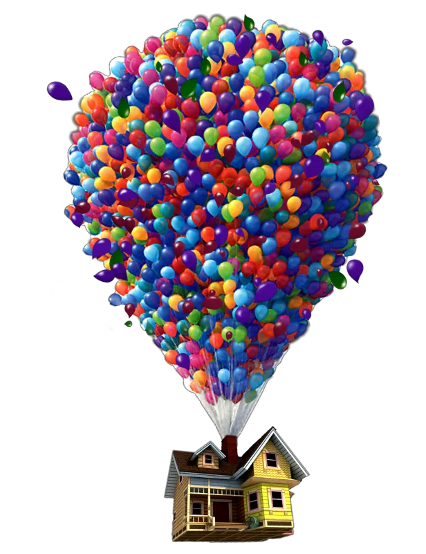 Up house with balloons