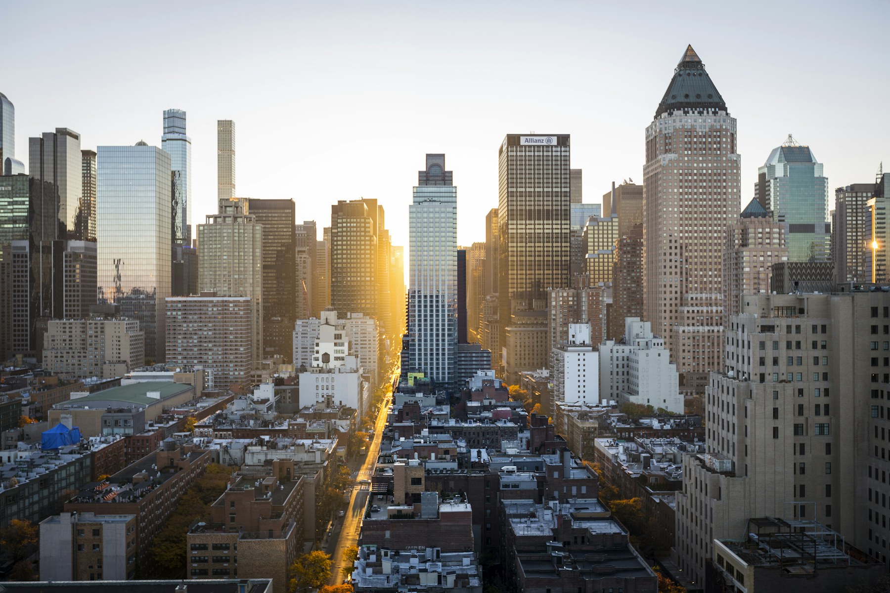 City at dawn