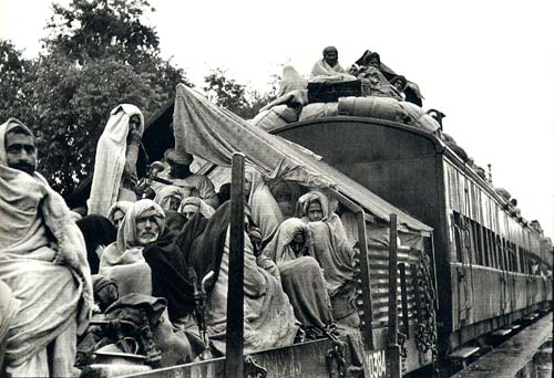 A refugee train, Punjab, 1947