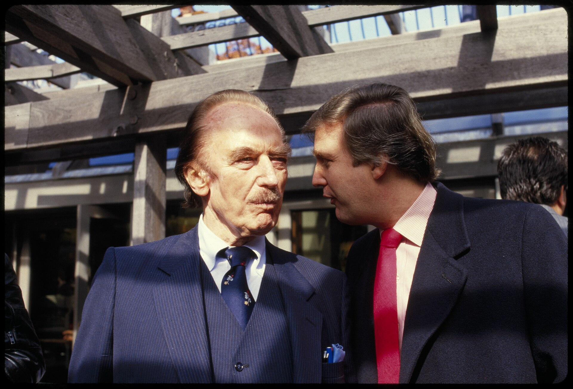A young Donald Trump with his father, Fred Trump