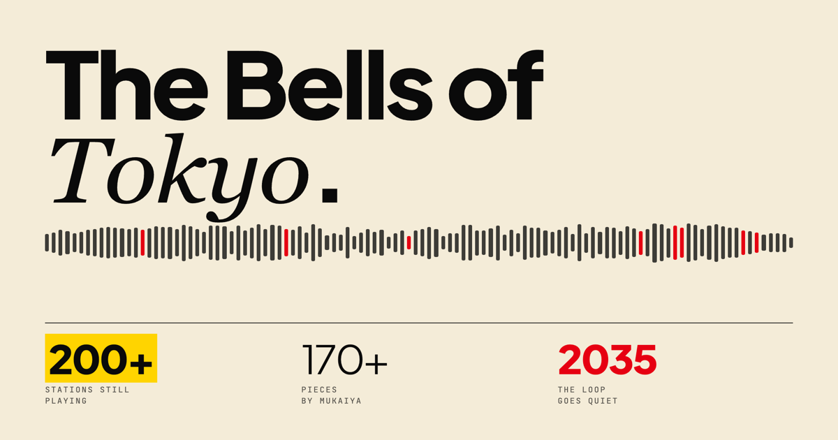 The Bells of Tokyo — every platform plays a different seven-second song, soon to be deleted